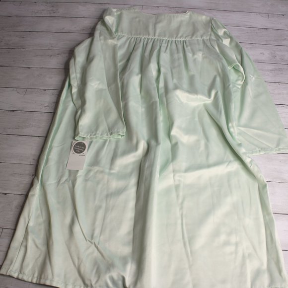Komar Vintage Womens Satin Nightgown Size M Embroidered Lace Brushed - Picture 6 of 6